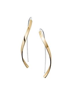 Women's Stainless Steel Gold-Tone Drop Earrings