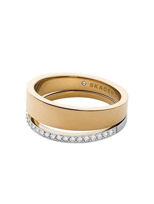 Skagen Elin Two-Tone Stainless Steel Band Ring