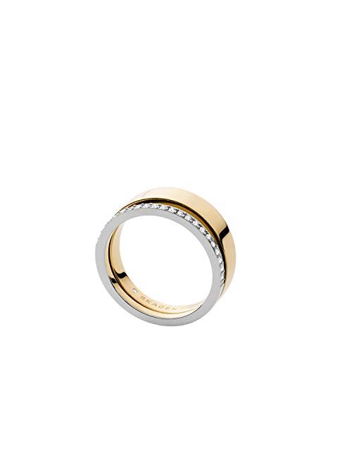 Skagen Elin Two-Tone Stainless Steel Band Ring