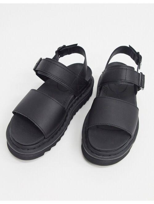 Dr. Martens Dr Martens Voss black leather flat chunky sandals
