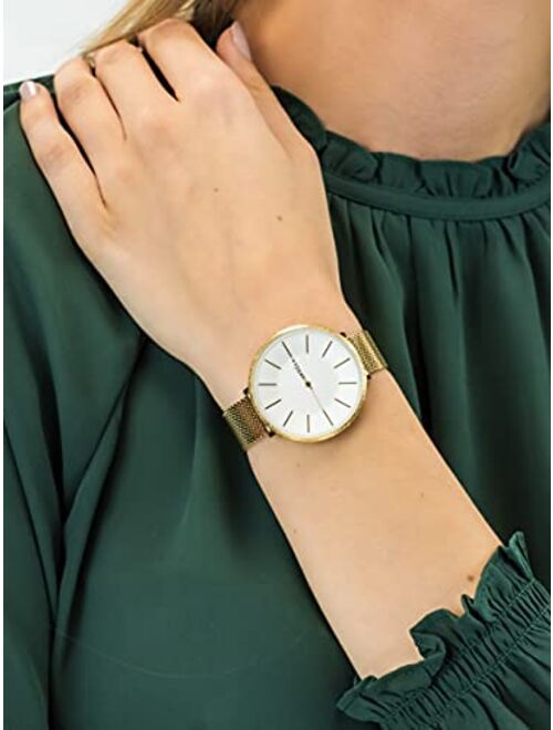Skagen Women's Karolina Quartz Watch with Stainless Steel Strap, Gold, 14 (Model: SKW2722)