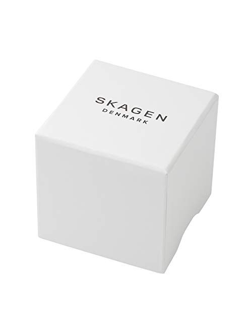 Skagen Womens Pro Planet Aaren Naturals Recycled Stainless Steel Minimalist Watch With Leather Alternatives Bands Made With Mulberry Bark, Cork And Apple