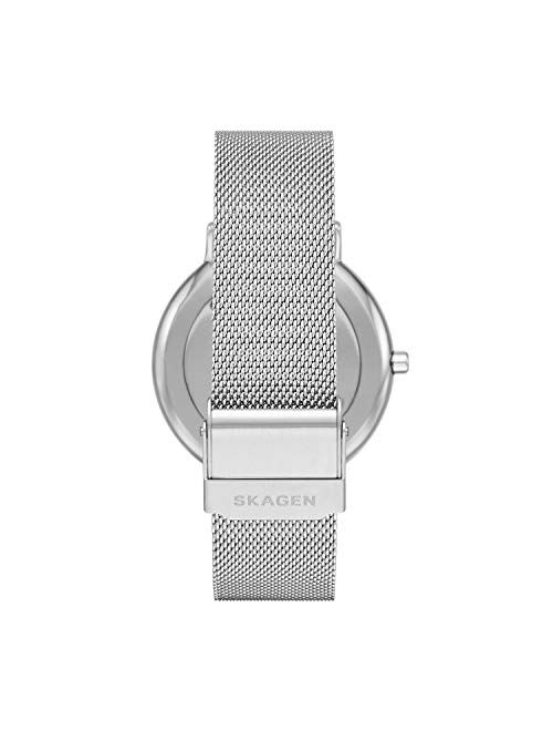 Skagen Signatur Two-Hand Silver-Tone Steel-Mesh Watch