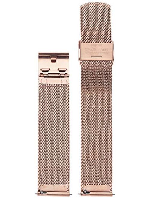 Skagen Men's 18mm Stainless Steel Mesh Watch Strap, Color: Rose Gold (Model: SKB6076)