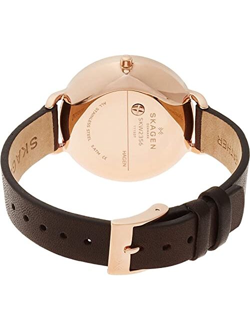 Skagen Women's SKW2356 Hagen Dark Brown Leather Watch