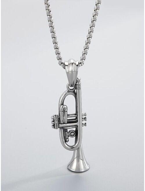 Shein Men Musical Instrument  Pendant Necklace