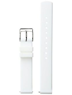 Unisex 14mm Interchangeable White Silicone Watch Strap (Model: SKB2037)