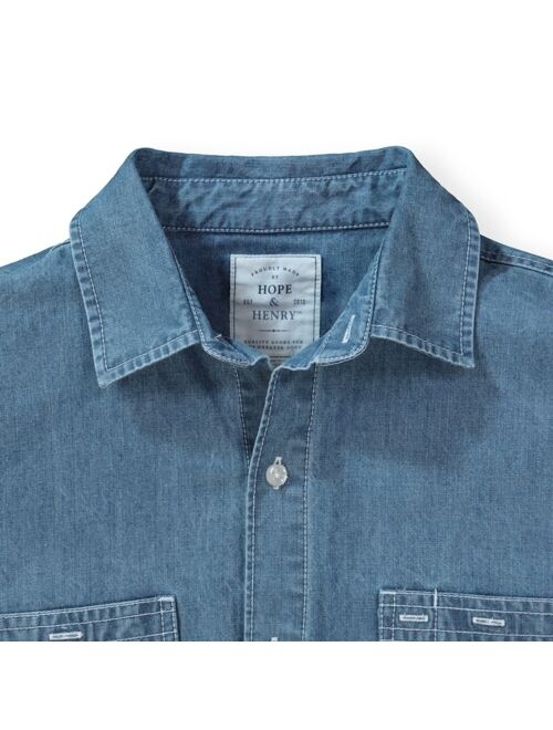 Buy Hope & Henry Mens' Chambray Button Down Shirt online Topofstyle