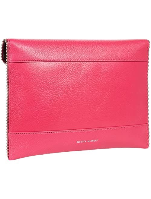 Rebecca Minkoff Leather Solid Fold Over Leo Clutch