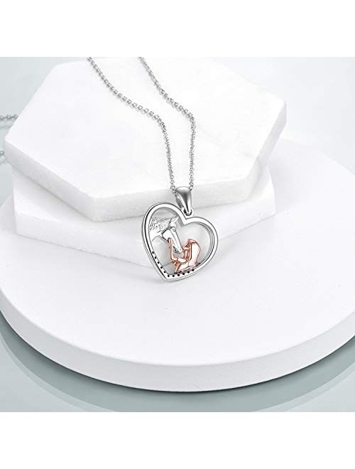 YFN Horse Pendant Necklace Sterling Silver Girls with Horse Gift For Women Girls