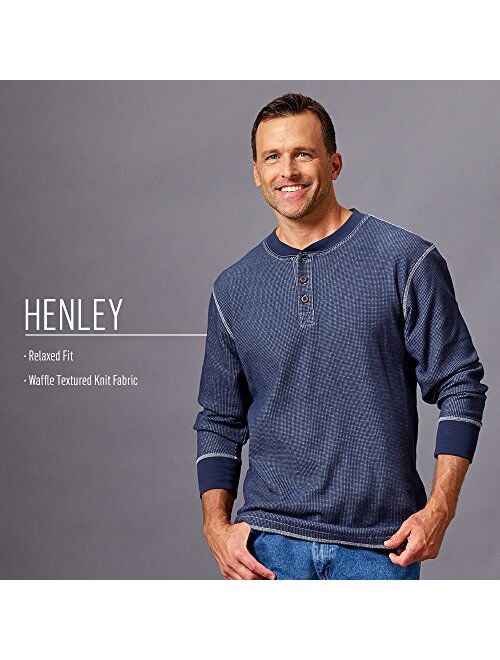 Wrangler Authentics Men's Long Sleeve Waffle Henley
