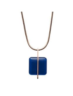 Elin Two-Tone Stainless Steel Pendant Necklace