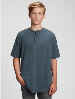 Teen 100% Organic Cotton Henley Shirt