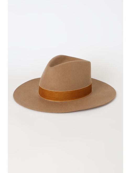 LACK OF COLOR Benson Tri Brown Wool Hat