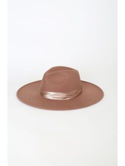 Take the Scenic Route Taupe Fedora Hat