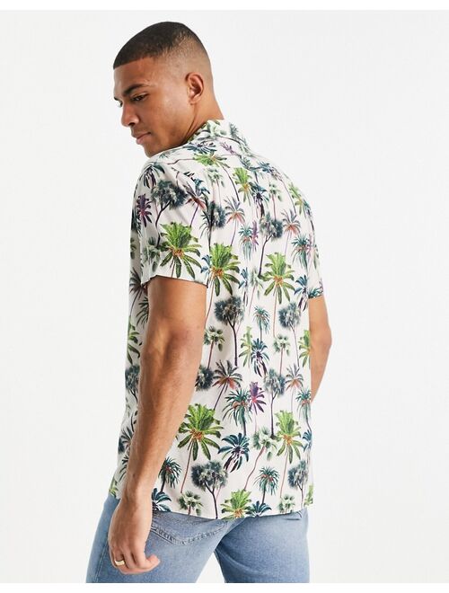 Selected Homme shirt in palm tree print