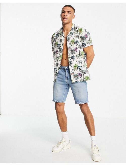 Selected Homme shirt in palm tree print