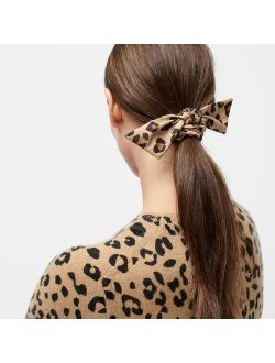 Knotted hair tie in leopard