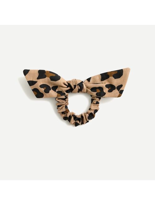 J.Crew Knotted hair tie in leopard
