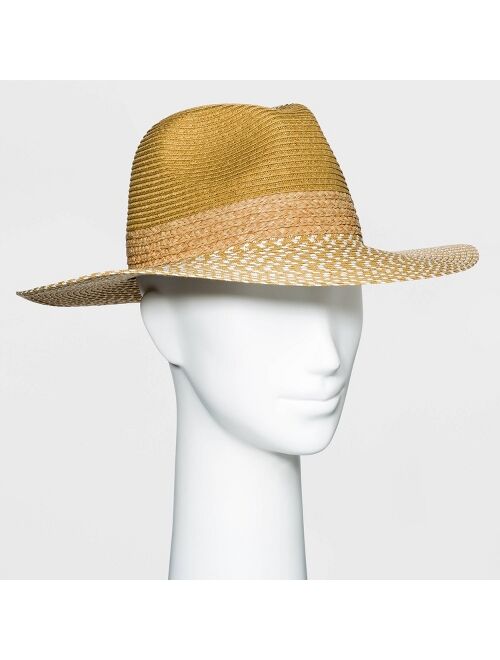 Women's Straw Fedora Hat - A New Day™ - Natural
