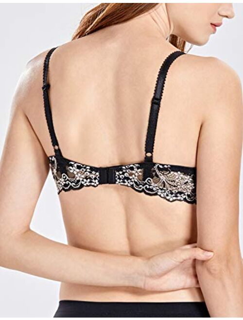 DELIMIRA Women's Full Figure Support Slightly Padded Underwire Contour T-Shirt Bra Plus Size