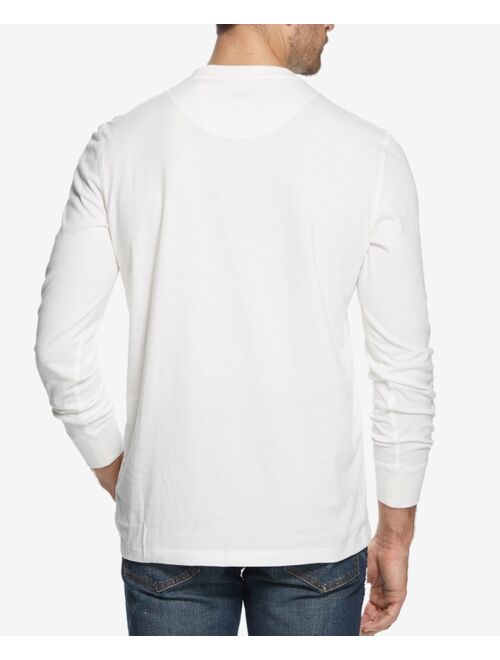 Weatherproof Vintage Men's Long Sleeve Brushed Jersey Henley T-shirt