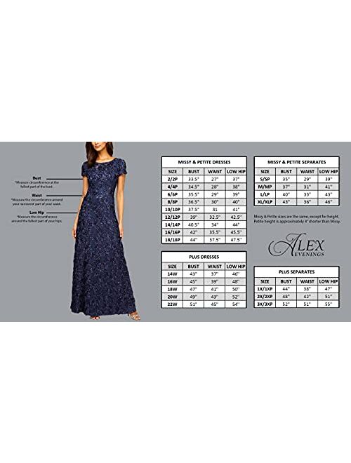 Alex Evenings Women's Plus Size Tea Length Lace Dress and Jacket