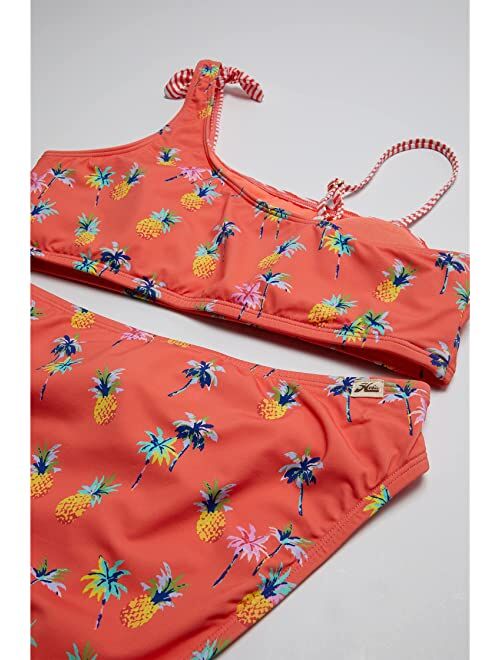 Hobie Kids Pineapple Paradise One Shoulder Bralette and Hipster Set (Big Kids)