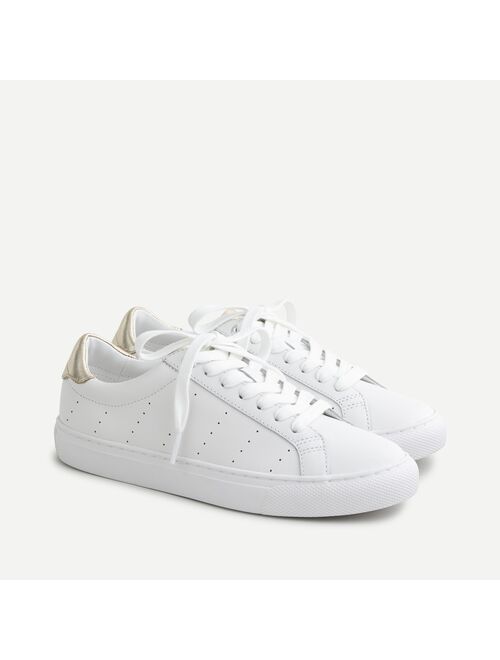 J.Crew Saturday sneakers in leather with gold detail