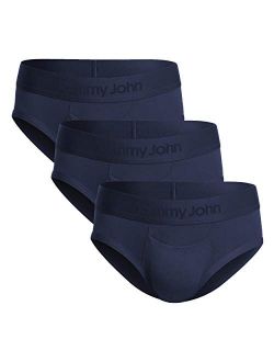 Tommy John Men's Second Skin Briefs - 3 Pack - No Ride-Up Comfortable Breathable Underwear for Men