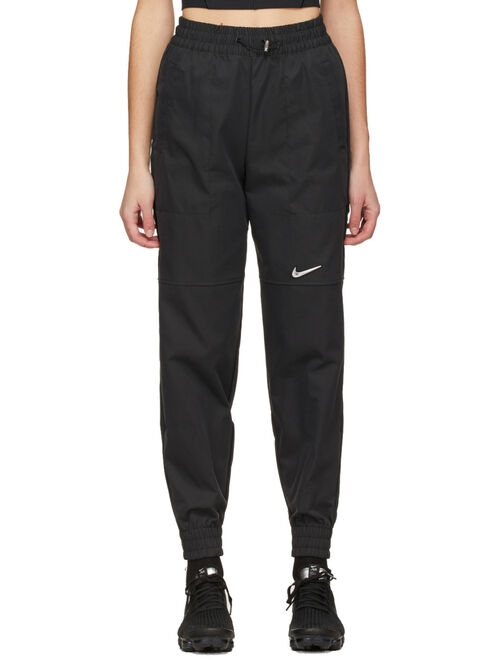 Nike Black Woven Sportswear Swoosh Lounge Pants