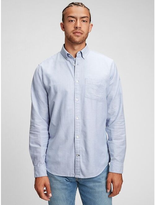 GAP Oxford Long Sleeve Button Down Standard Fit Shirt
