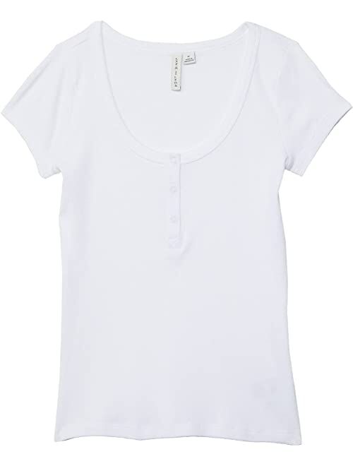Janie and Jack Ribbed Henley T-Shirt (Big Kids)