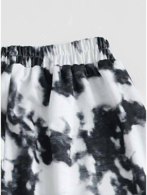 Shein Tie Dye Elastic Waist Sweatpants