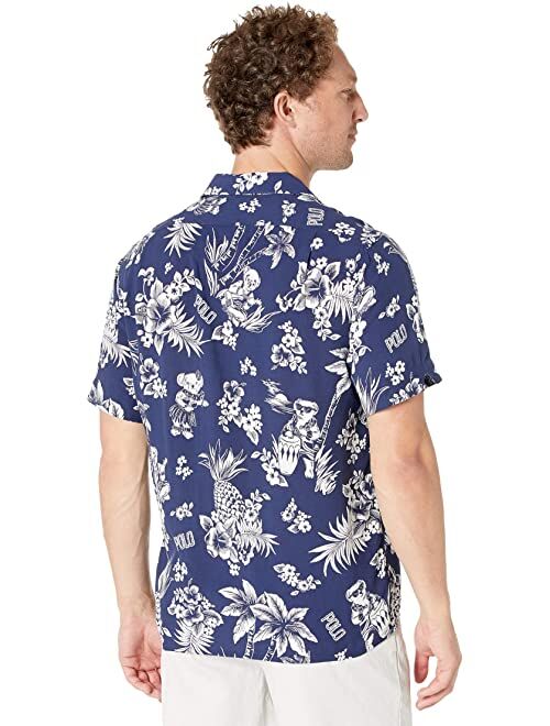Polo Ralph Lauren Classic Fit Printed Rayon Short Sleeve Shirt
