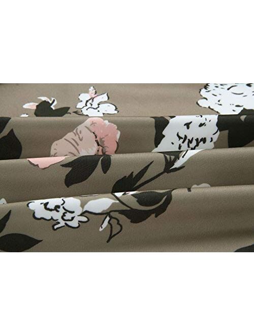 ECOWISH Womens Jackets Lightweight Zip Up Casual Inspired Bomber Jacket Leopard Coat Stand Collar Short Outwear Tops