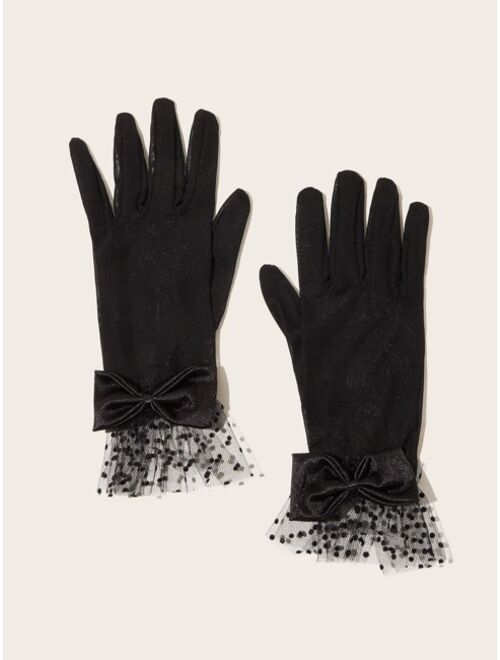 Shein Lace Bow Gloves