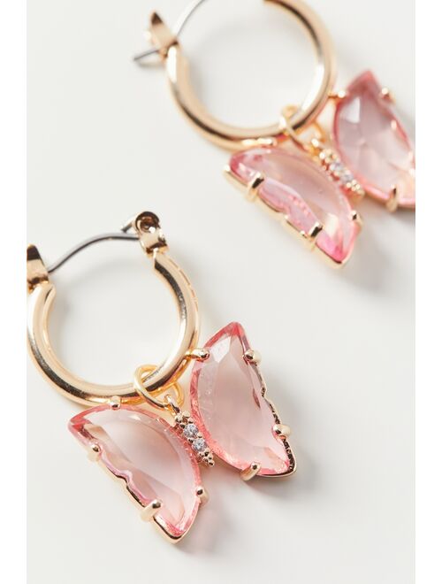 Urban Outfitters Janey Butterfly Charm Hoop Earring