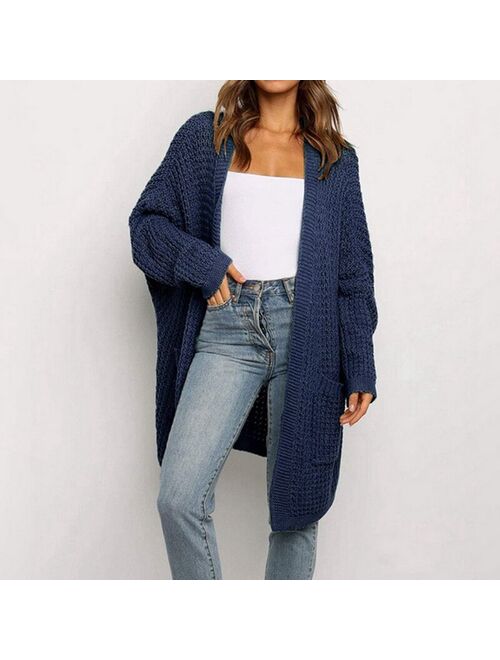 Muyogrt Women's Cardigans 2021 New Style For Autumn Casual Long Knitted Cardigan Women Sweater Jacket V-Neck Full Cardigans