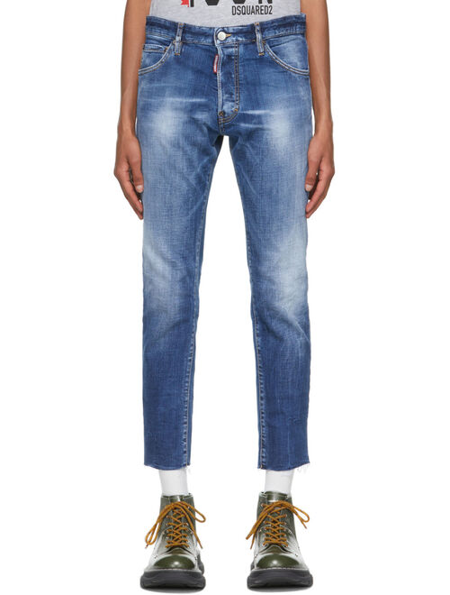 Dsquared2 Blue Cool Guy Cropped Jeans