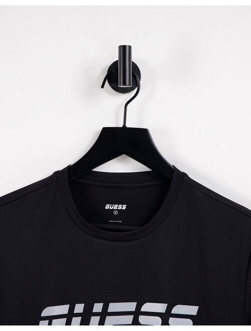 Guess active t-shirt with silver logo in black