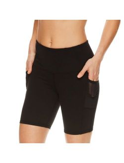 Women's Gaiam Om High-Waisted Mesh Pocket Fitted Shorts