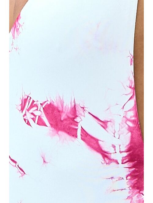 Lulus Myrna Rose Pink Tie-Dye One-Piece Swimsuit