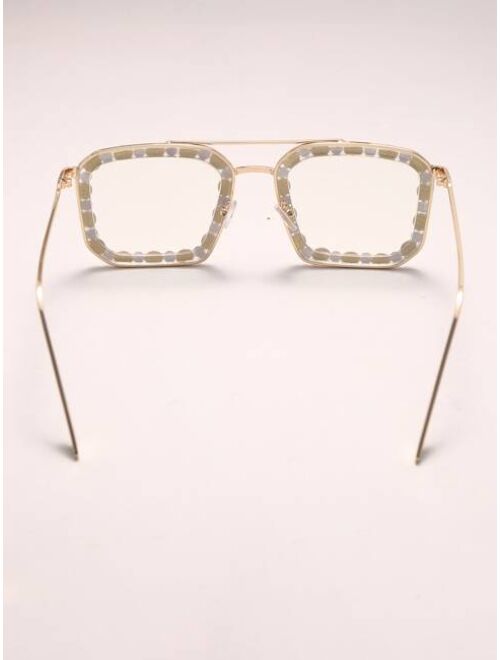 Shein Rhinestone Decor Eyeglasses