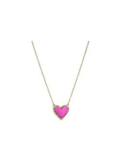 Ari Heart Adjustable Length Pendant Necklace for Women, Fashion Jewelry