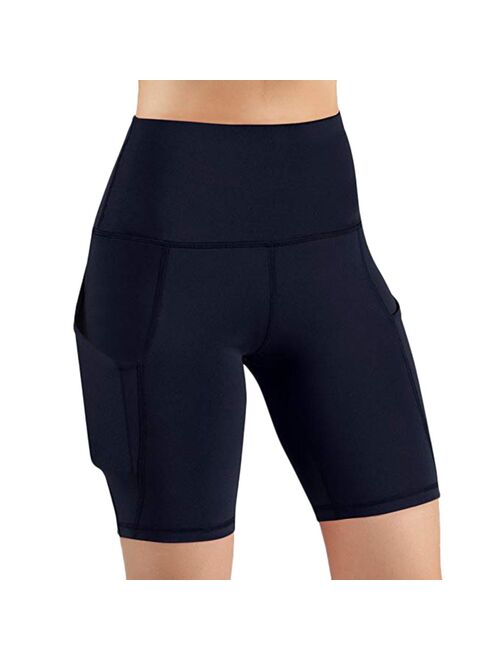 30H Women High Waist Leggings Out Pocket Shorts Running Athletic Shorts Fitness Oversized Sports Short Pants Droshipping