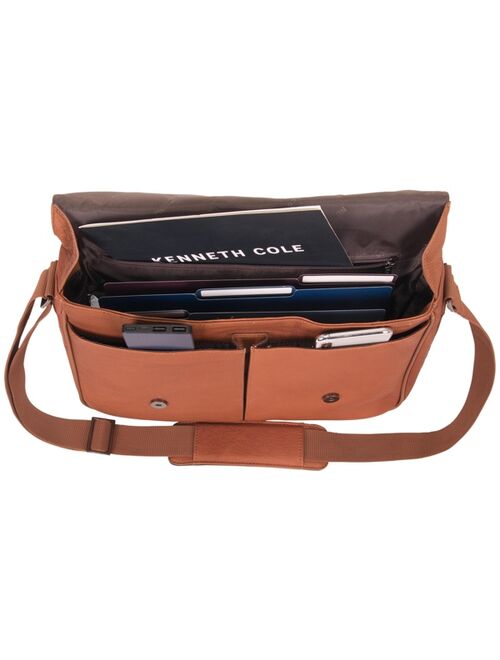 Kenneth Cole Reaction Colombian Leather Crossbody 15.6" Laptop & Tablet Messenger Bag