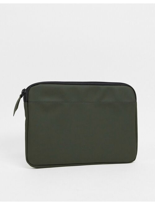 Rains 1651 zip top 13 inch laptop case in green