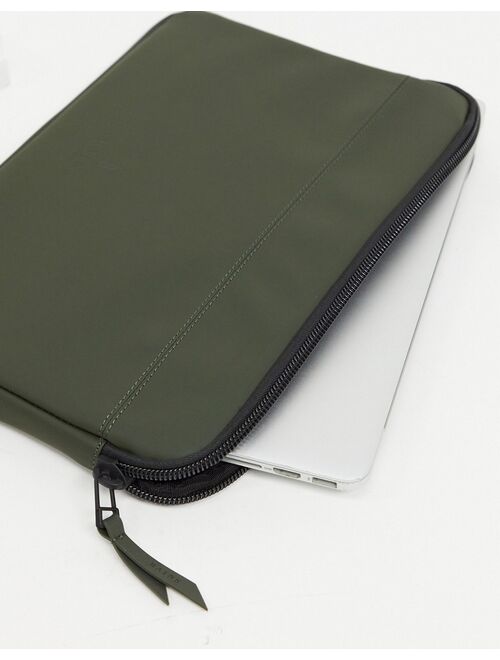 Rains 1651 zip top 13 inch laptop case in green