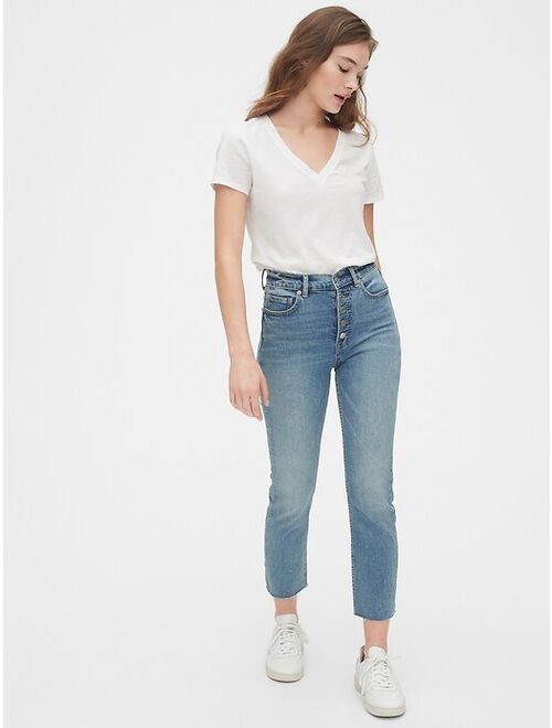 GAP High Rise Button-Fly Cigarette Jeans with Secret Smoothing Pockets